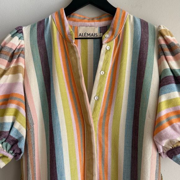 Alemais Multicolor Striped Mini Dress - Picture 4 of 7